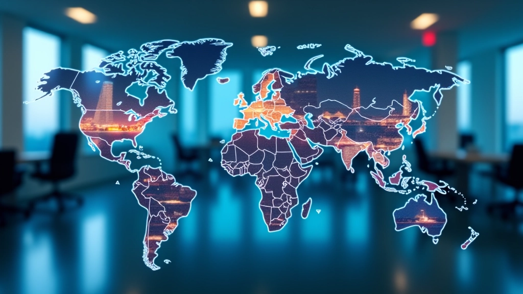 Internationale Handelsrouten und globale Lieferketten auf einer Weltkarte mit Handelslinien